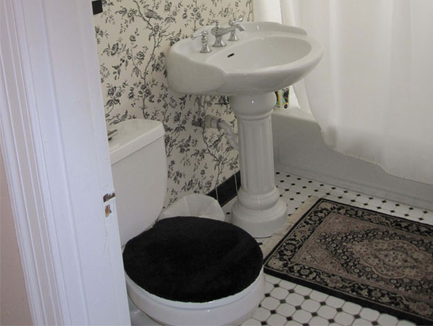 Example of a Persian Rug in a Bathroom