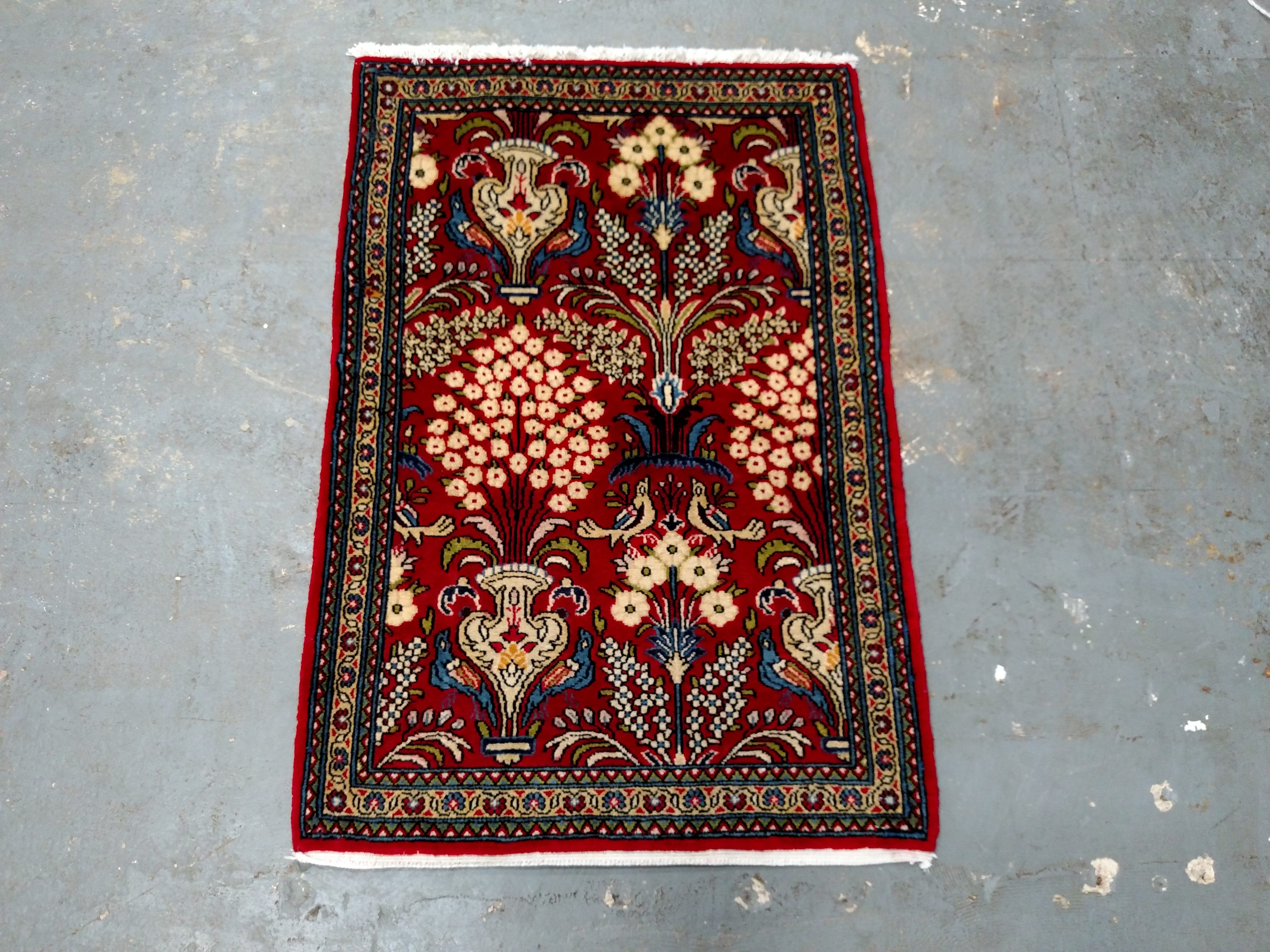 Small Red Persian Sarouk Rug