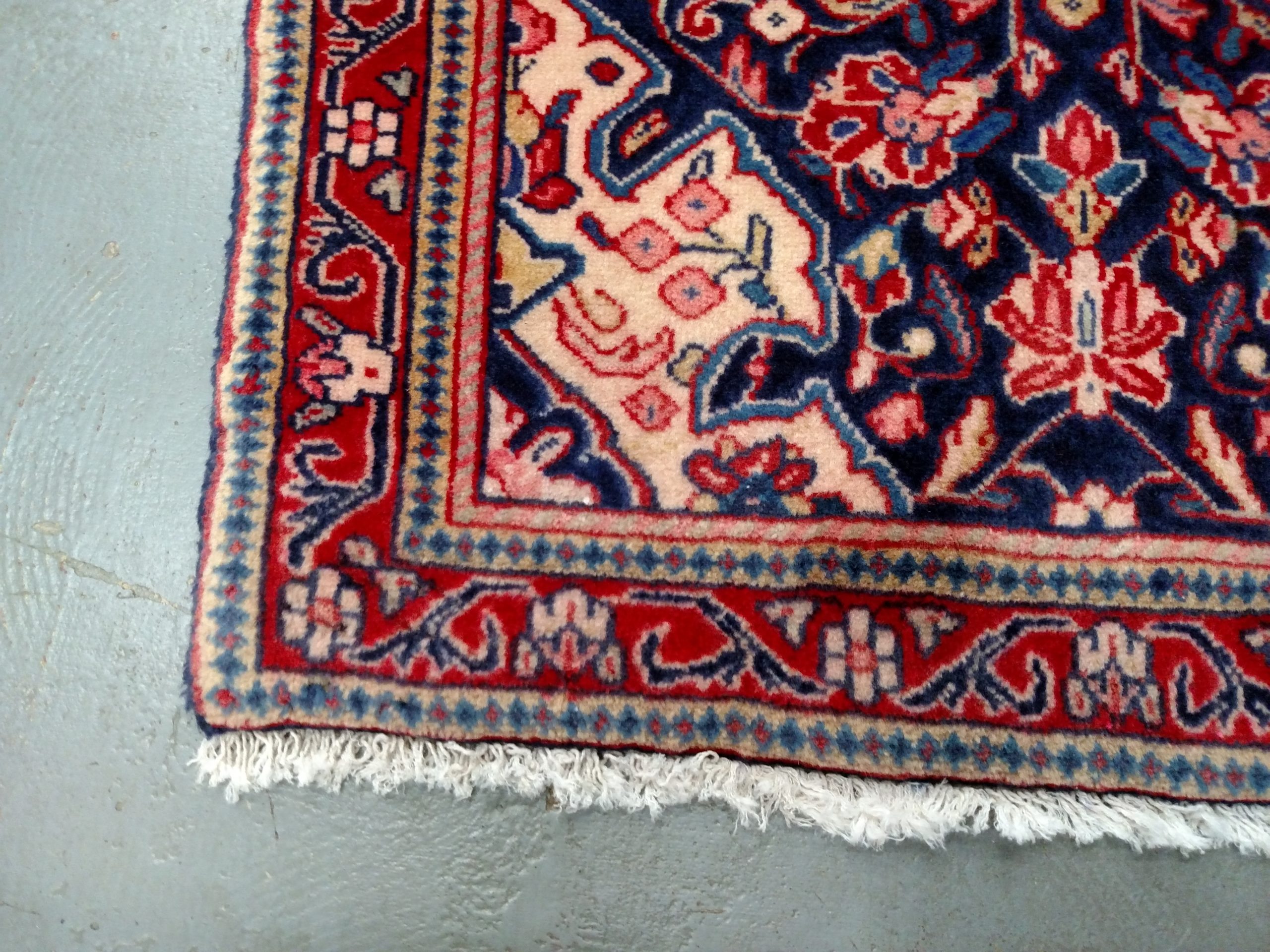 Blue Sarouk Persian Rug
