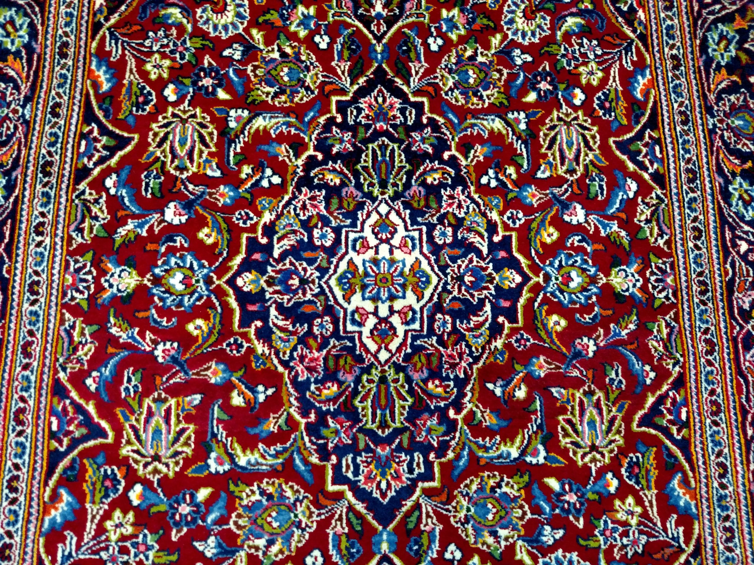 Red Kashan Persian Rug, 4'4" x 6'8", Ready for your Living Room!
