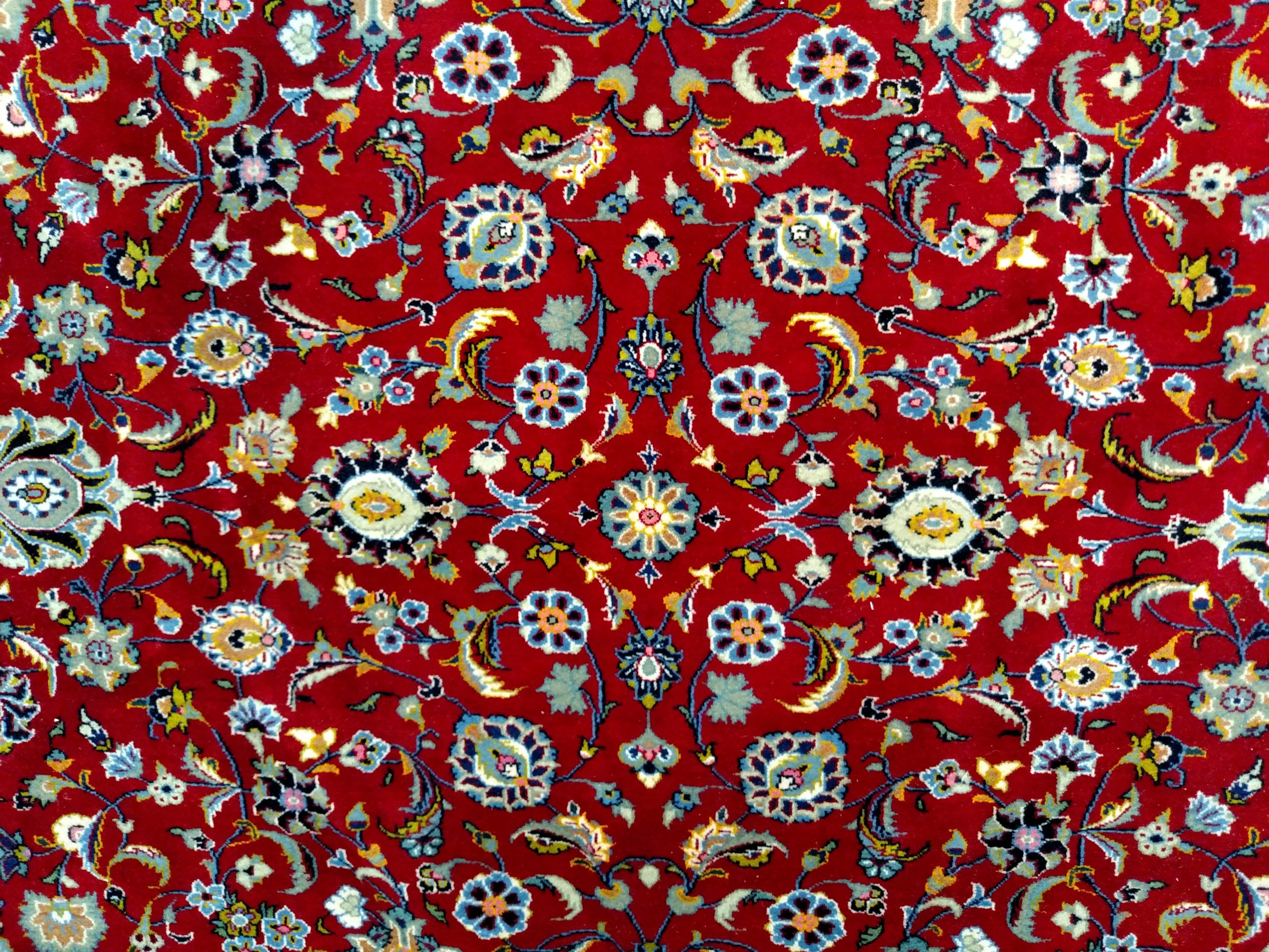 Large Red Kashan Persian Rug