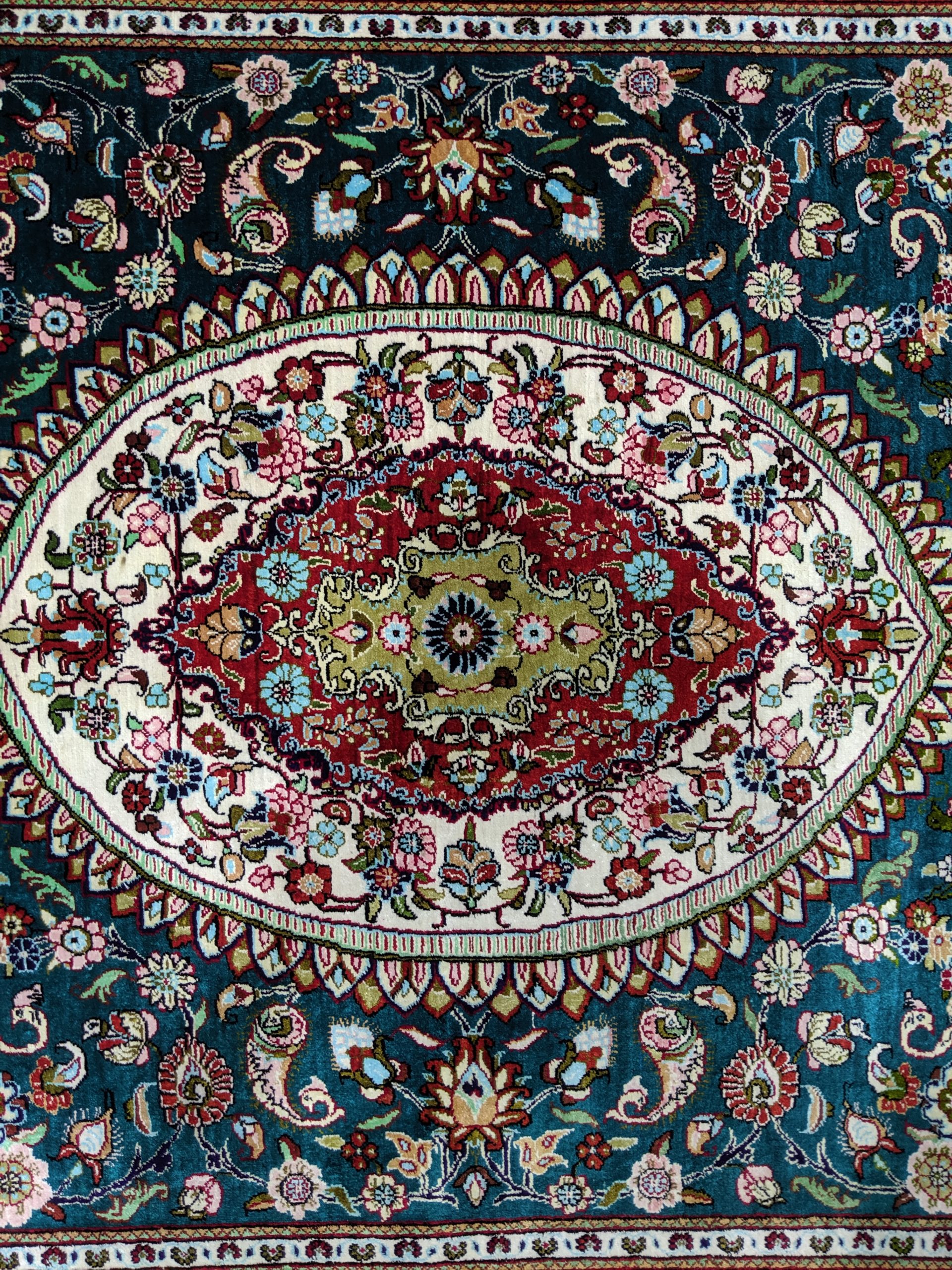 Silk Iranian Qum Rug