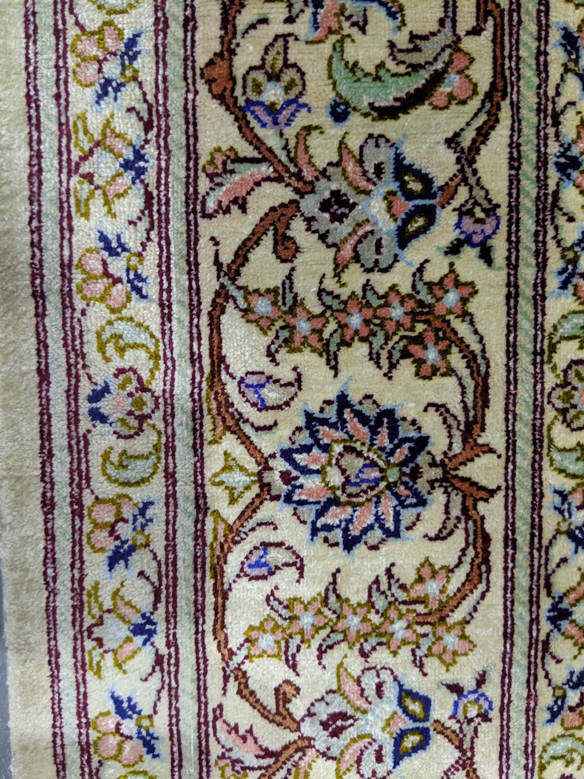 100% Silk Iranian Qum Rug
