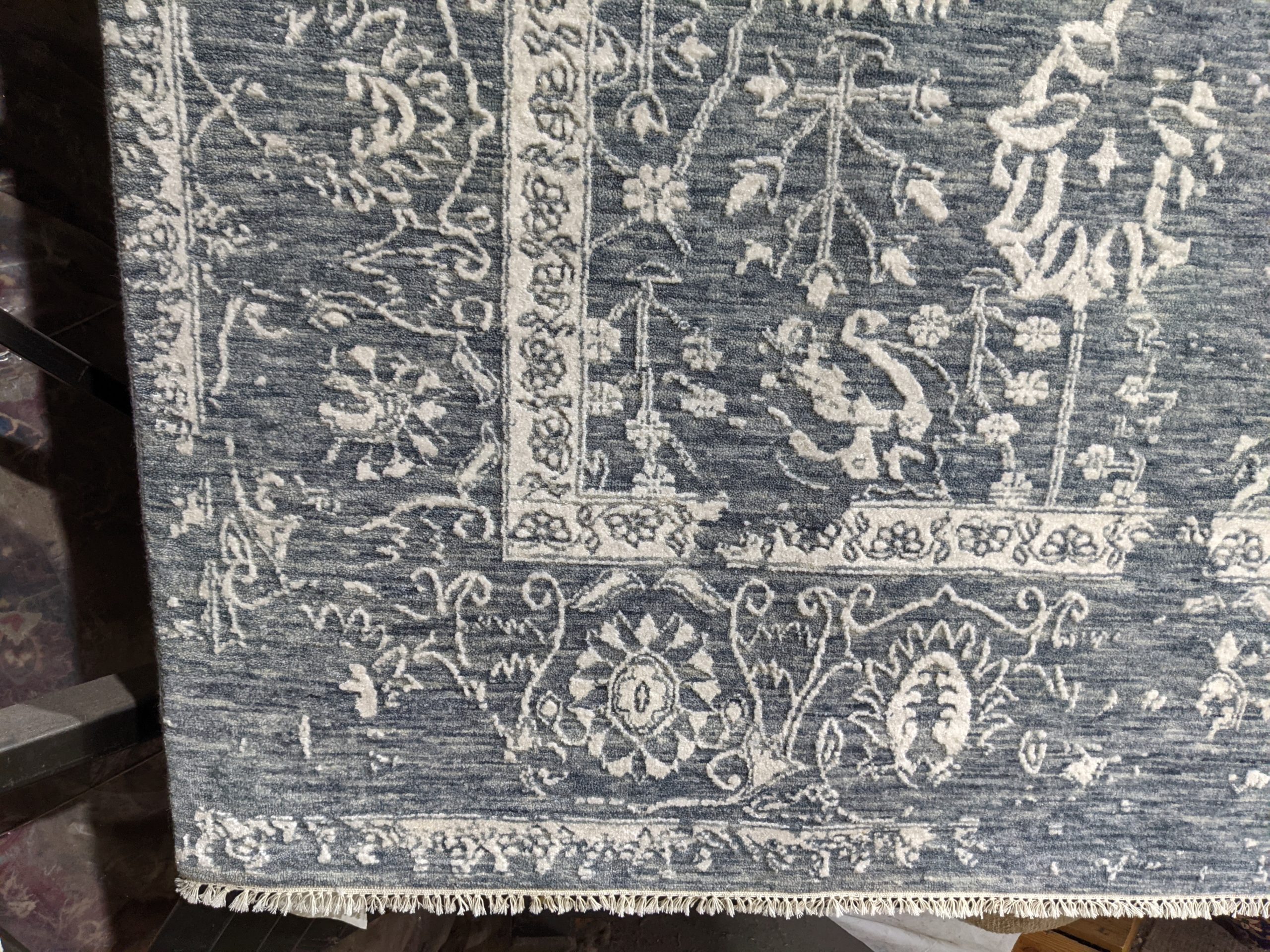 Antiqued Tabriz-Style Indian Rug