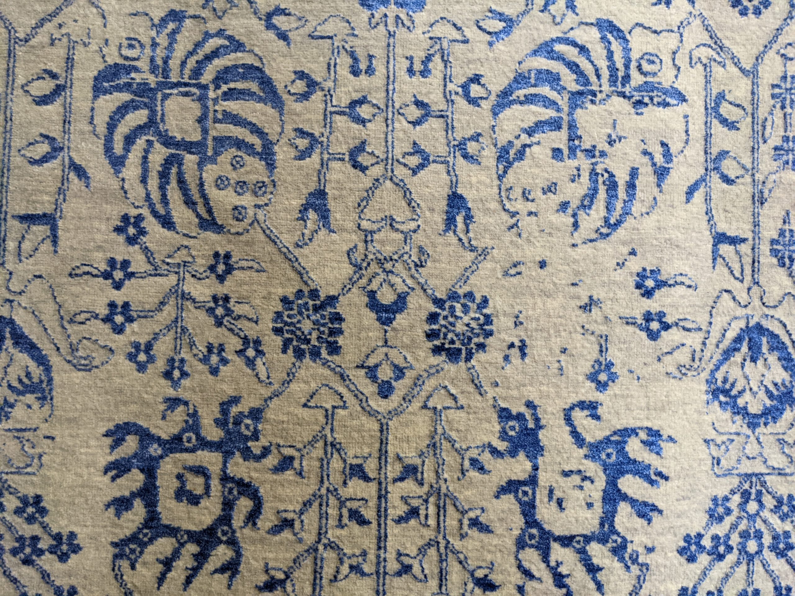 Antiqued-Style Indo-Tabriz Rug
