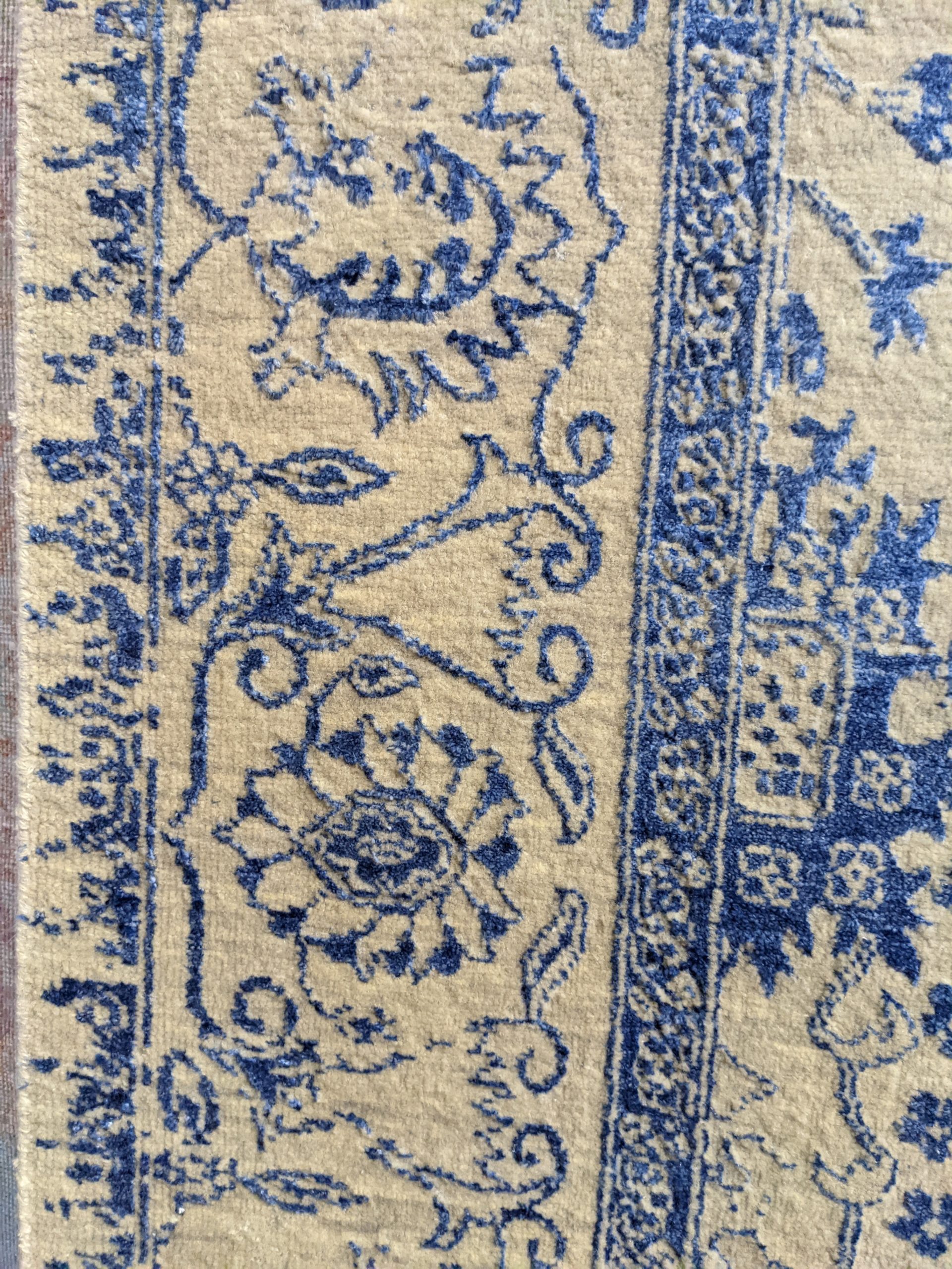 Antiqued-Style Indo-Tabriz Rug