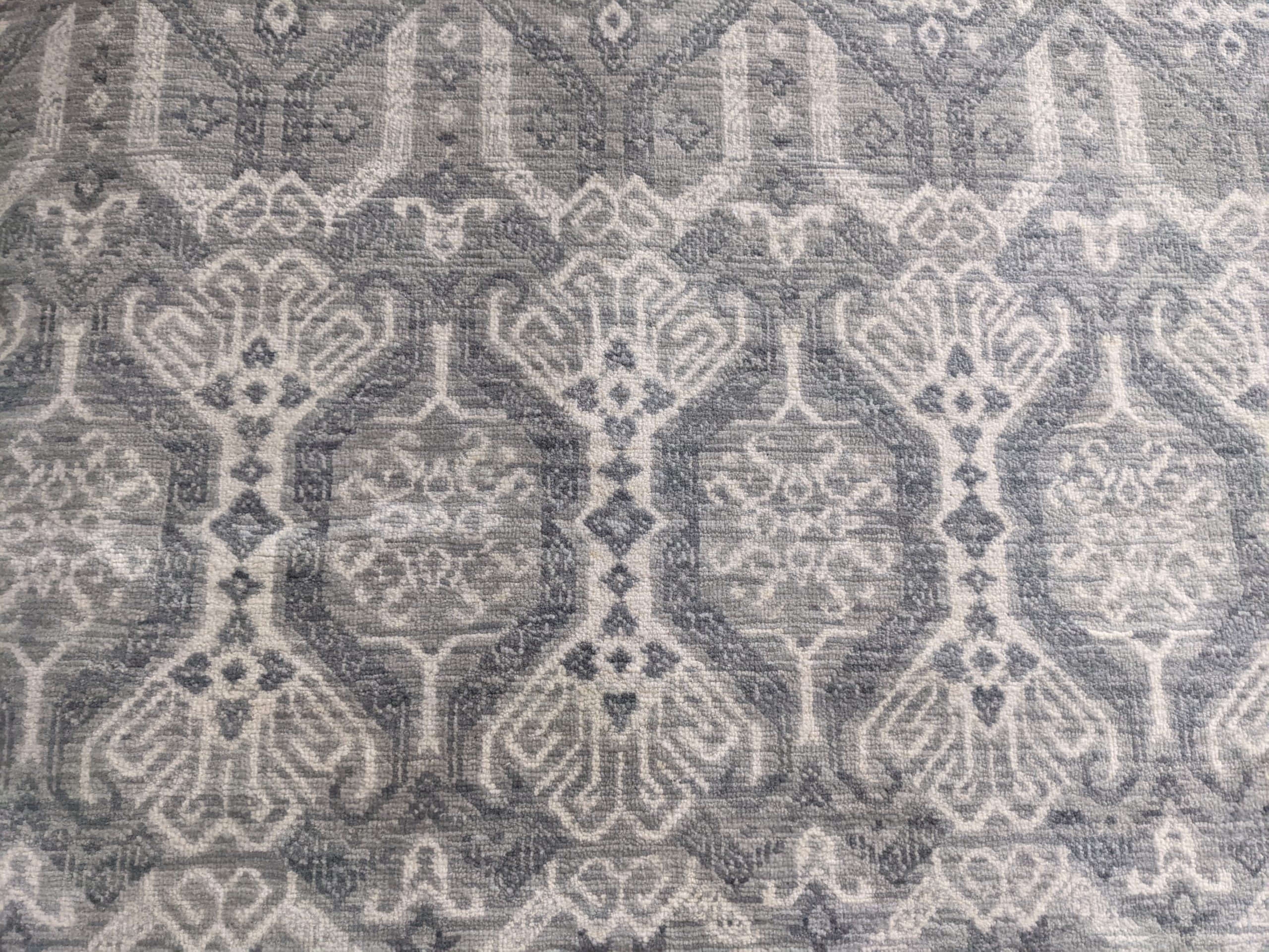 Ikat-Style Hand-Knotted Rug