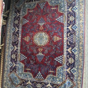 Hand-Knotted Yazd Persian Rug