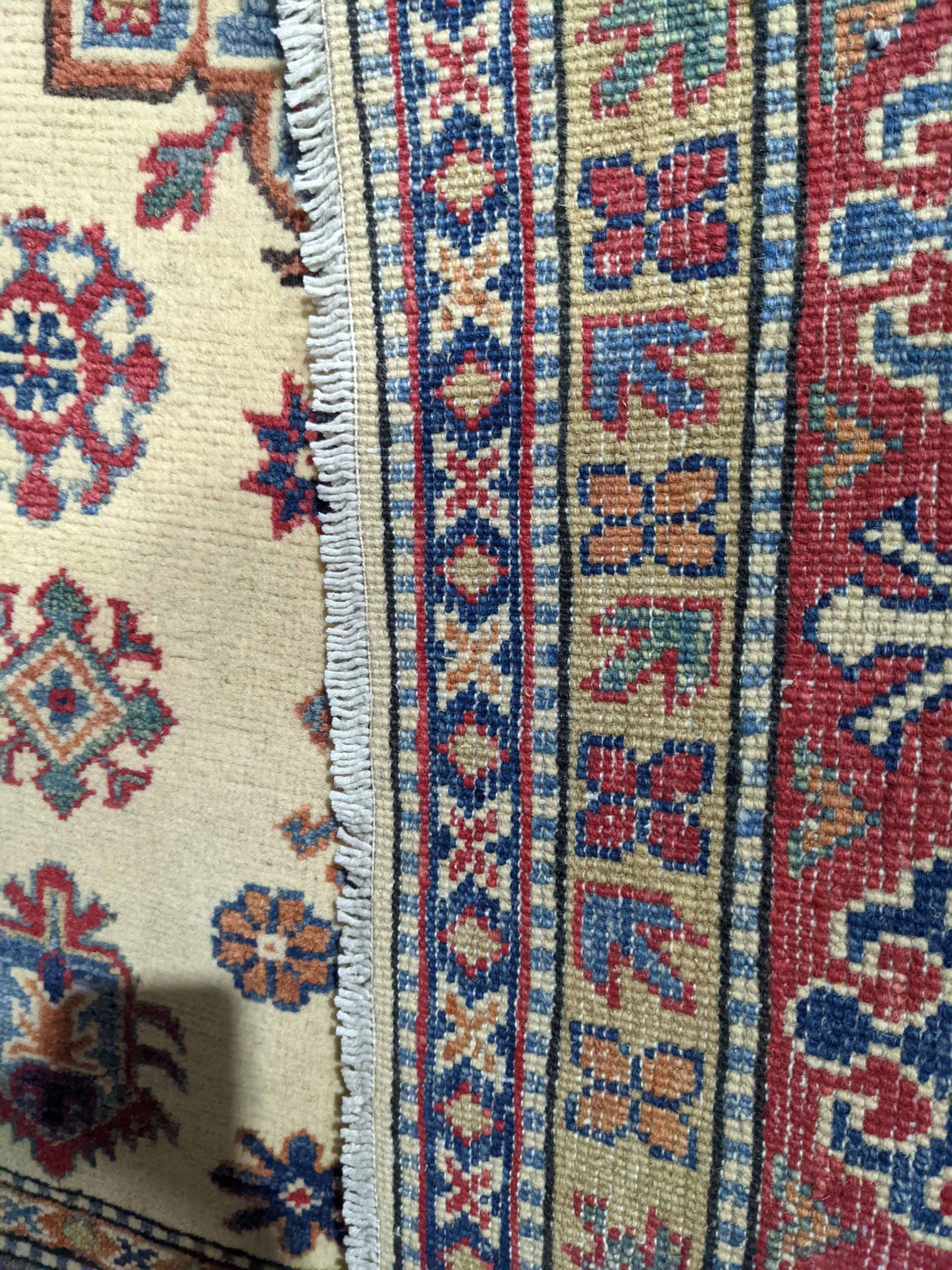 Kazak-Style Hand-Knotted Area Rug