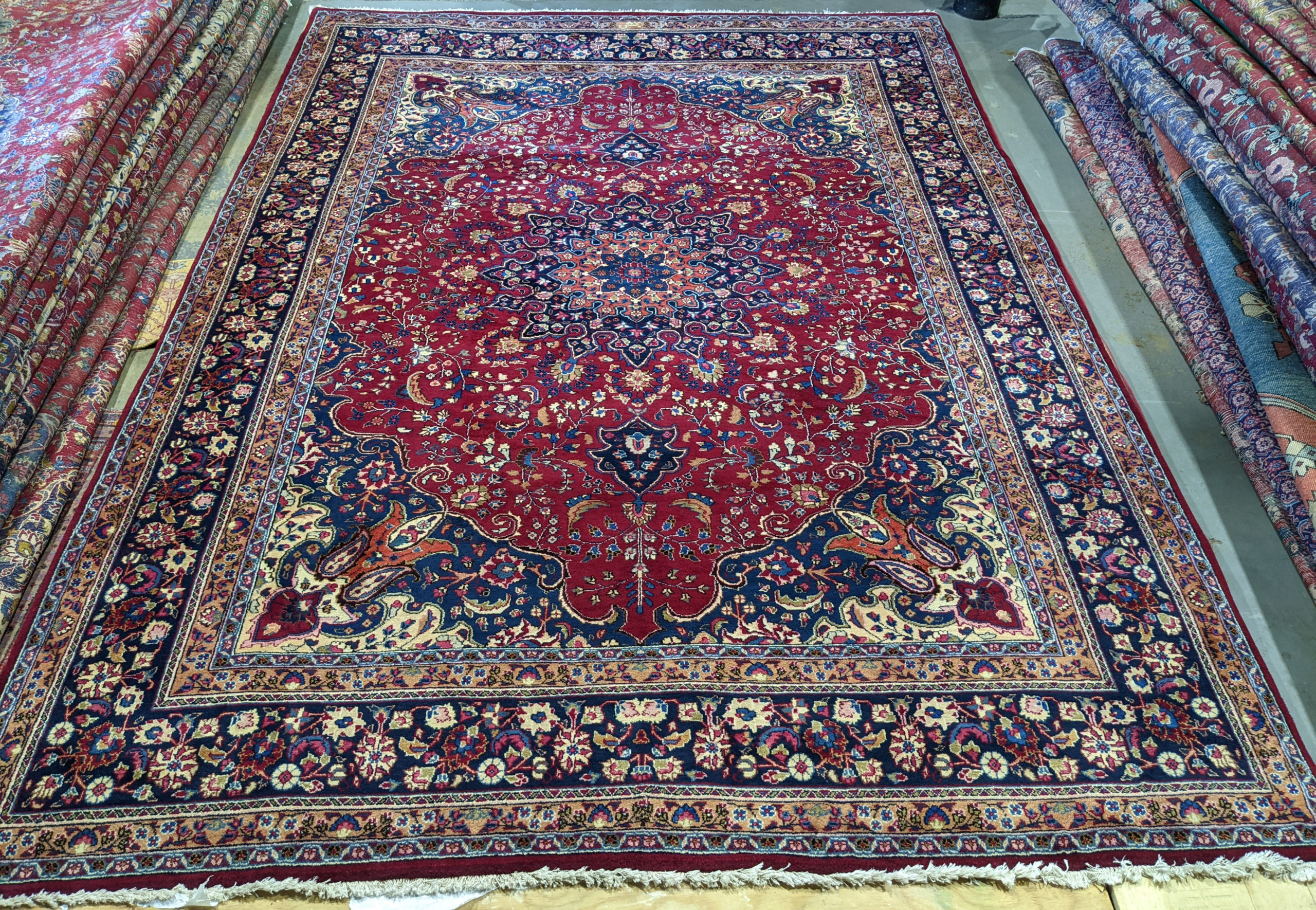 Red Mashad Persian Rug
