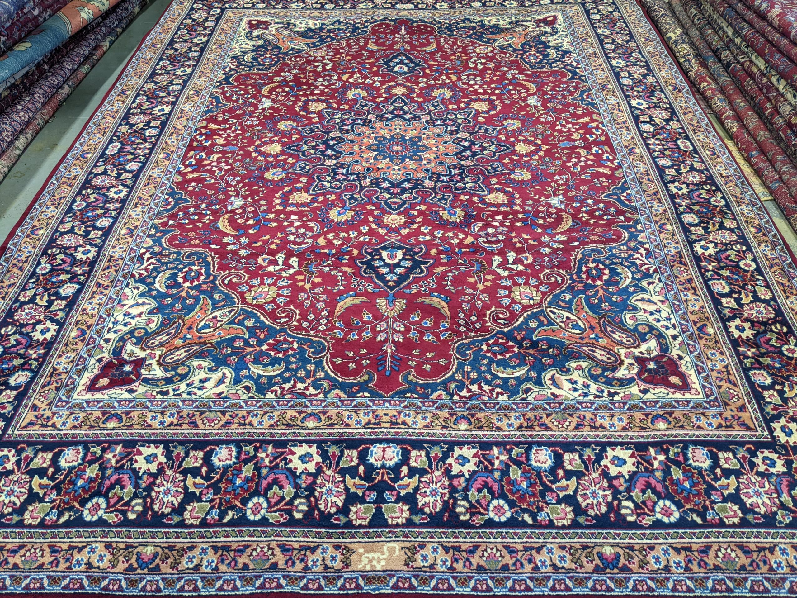 Red Mashad Persian Rug