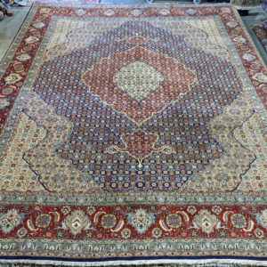 Room-Sized Mahi Tabriz Persian Rug