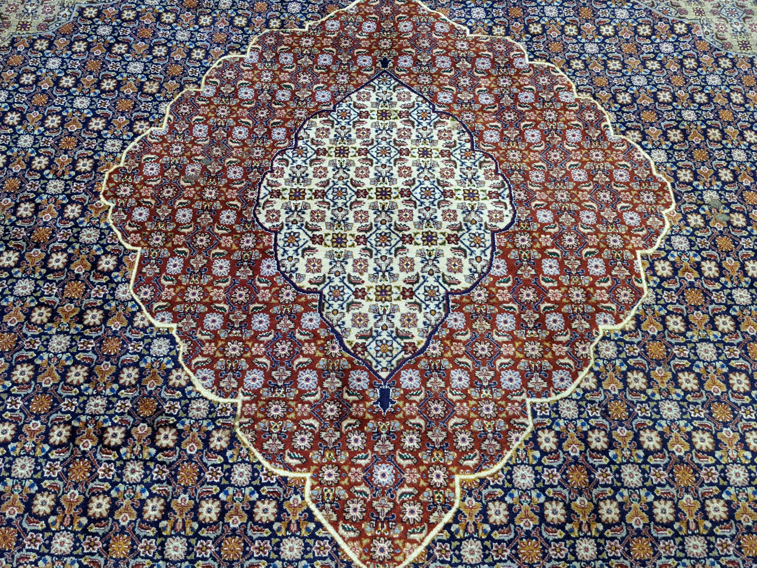 Room-Sized Mahi Tabriz Persian Rug