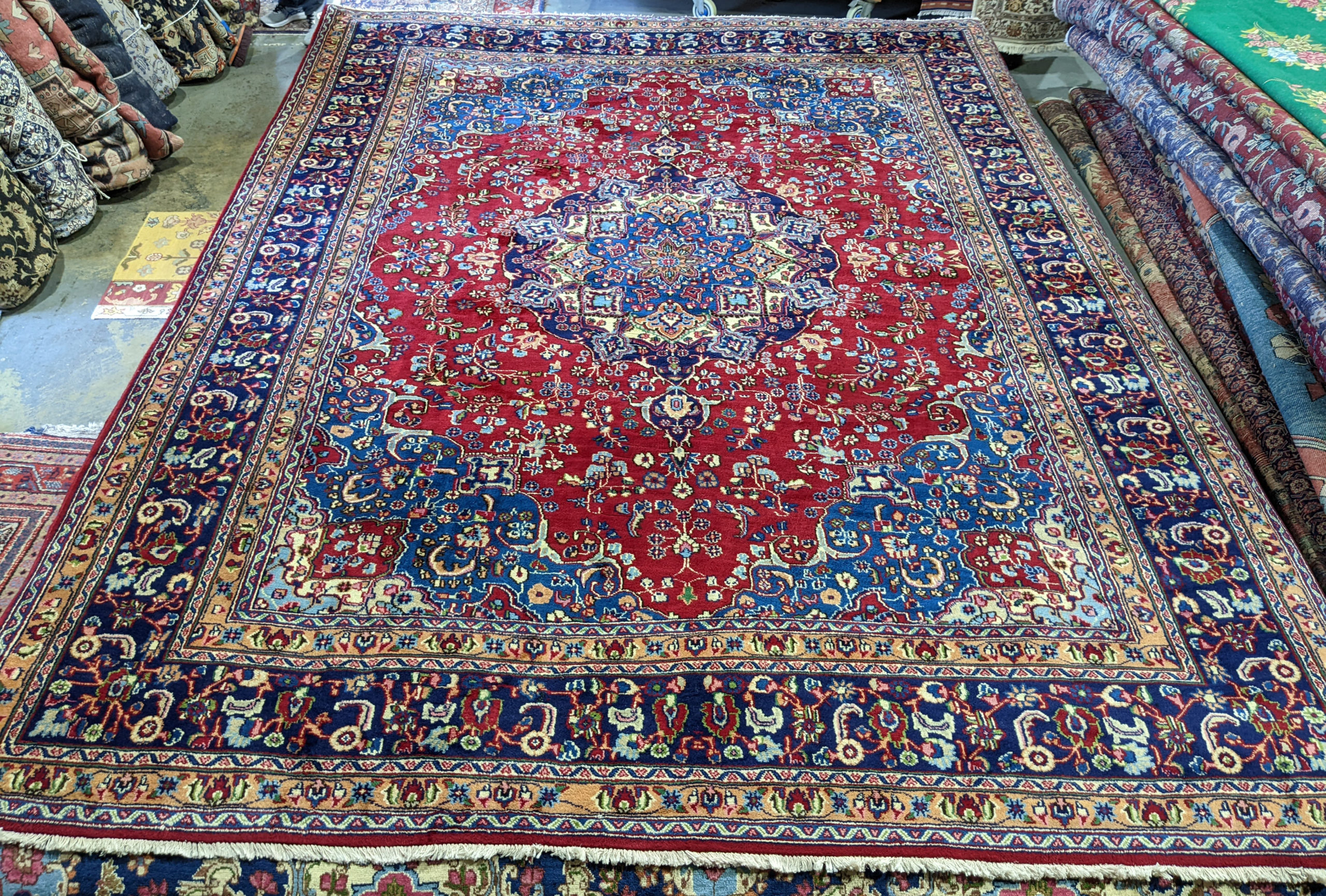 9'9" x 13' Sabzevar Persian Rug