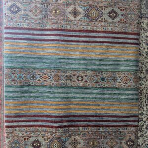 5.1x6.9 Hand-Knotted Kelim-Style Rug