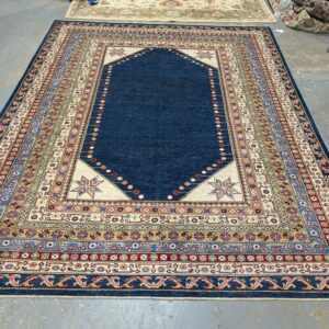 8x10 Gabbeh-Style Blue Rug