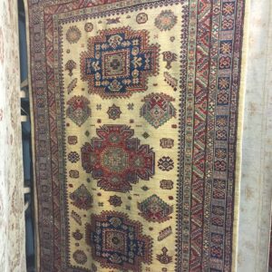 Ivory Kazak-Style Rug