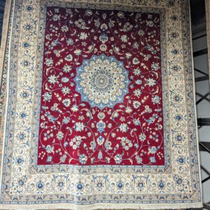 8' x 9'7" Red Nain Persian Rug