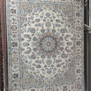 5x7 Ivory Indian Nain Rug